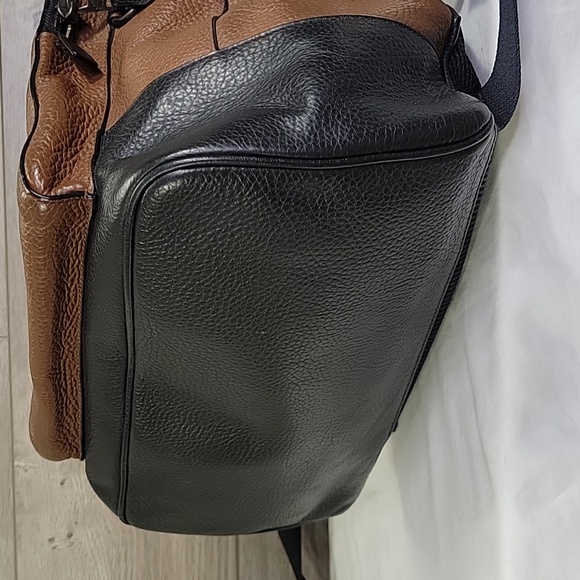 Men's Coach Brown/Black Pebble Leather Backpack F37802 - Picture 9 of 16